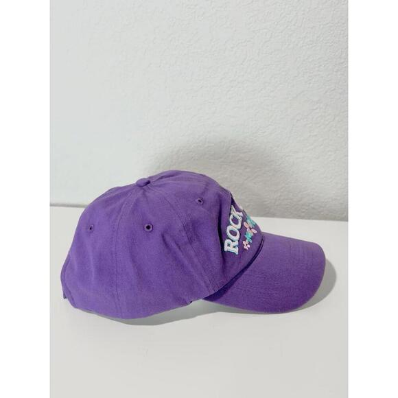 Jhats Women's Baseball Cap Rock City Flowers Purple Hook and Loop Adjustable Hat - Picture 5 of 10